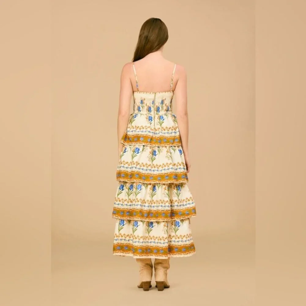 NWT Olivia by Livro Ophelia Midi Dress Size Small Boho Cottagecore - Picture 3 of 6